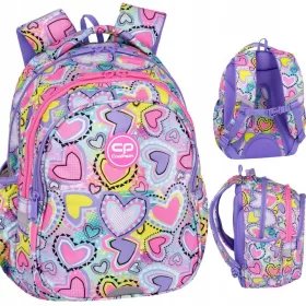   CoolPack Jerry F029832 šolski nahrbtnik za deklice 1.-3.
razred Pastel Heart 19 l A4