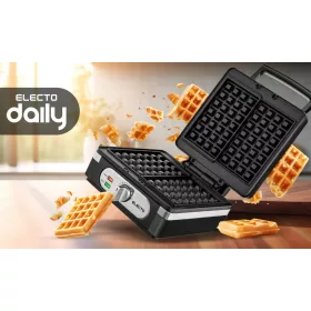   Pekač za vaflje ELECTO Daily MACIALDE BELLA-J-1640, 2200 W, za 2 XXL vaflja, črn