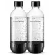 Set 2 steklenic SodaStream JET Classic 1 l črna | primeren za pomivalni stroj