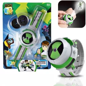   Ben 10 Omnitrix projekcijska ura za otroke - svetlobni projektor s figurami in efekti
