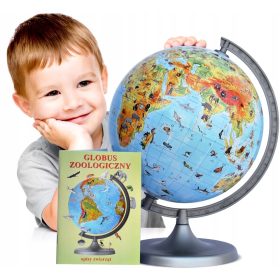   Globus za otroke - Interaktivni Zoološki Globus Zachem, s premerom 22 cm
