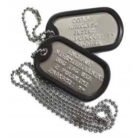   Engraved Dog Tags with Polish Characters - High-Quality US Army Tags