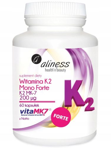 Naravni Prehranski Dodatek Vitamin K2 VitaMK7® - 200 µg iz Natto, 60 kapsul