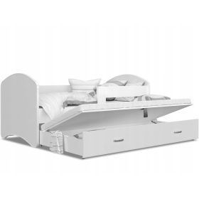 Izvlečna postelja Sreča P2, bela, 200x90 cm