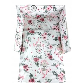   Bombažna posteljnina za otroško posteljico 90x120 cm 3-delni komplet s ščitnikom