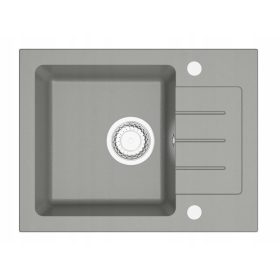 DARFOR Granitno pomivalno korito z eno korito, sivo granitno