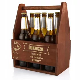 NOSILEC ZA PIVO Lesena škatla z graviranjem