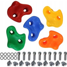 Plastificirani plezalni kamni za otroško igrišče, 5 kosov