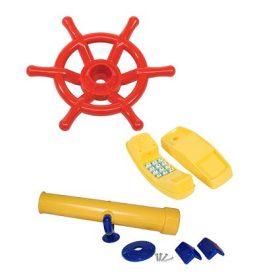   Zestaw za igrišče s teleskopom, kapitanovim telefonom in krmilom