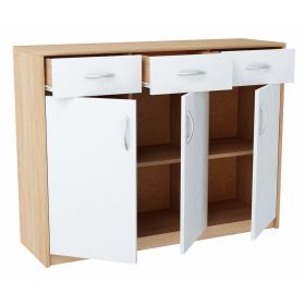 Komoda Matkam 3D3S SONOMA BELA 110x35x85 cm