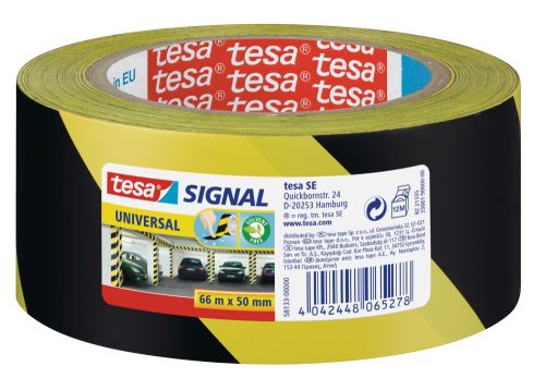 tesa opozorilni trak rumen in črn 66m x 50mm