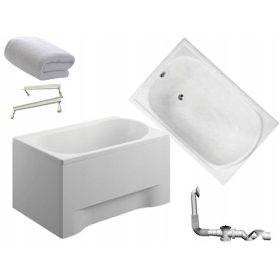   Pravokotna kopalna kad POLIMAT MINI 110x70 cm s stranskim odtokom