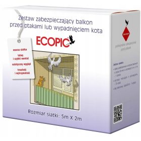   SET MREŽA ZA BALKON ZA MAČKE, PTICE, GOLOBE 5x2m, OČE 50mm, BREZ VRTEČIH