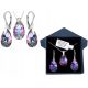 Swarovski Srebrni Komplet Nakita Mandelj 16mm - Različne Barve