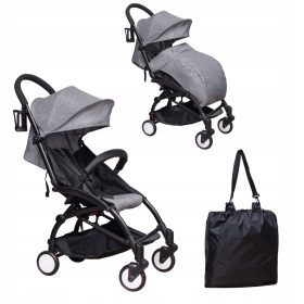   Kakovostni otroški voziček za sprehode Kids Zone, črne barve