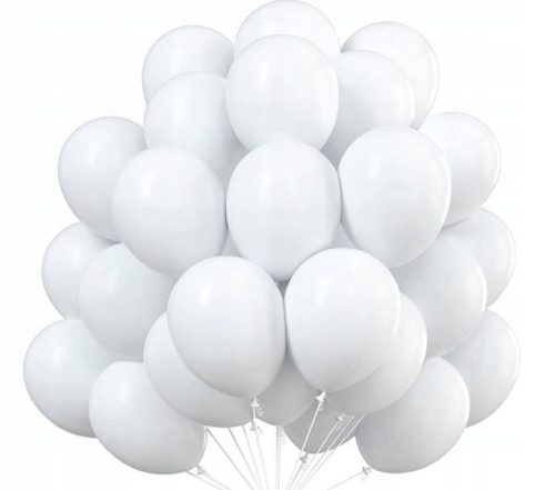 VELIKI BELI baloni 30cm ZA SVEČANOSTI SVETEGA OBHAJILO KRST 50 kom