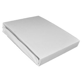   Posteljna rjuha iz 100% bombaža, dimenzij 90x160 cm, z elastiko, bela