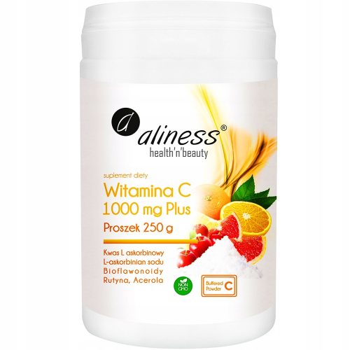 Aliness Vitamina C 1000 Buforowana Plus 250g – močan in sinergičen vitaminski kompleks