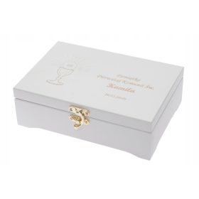   Lesena škatlica za prvo obhajilo s personaliziranim grawerom