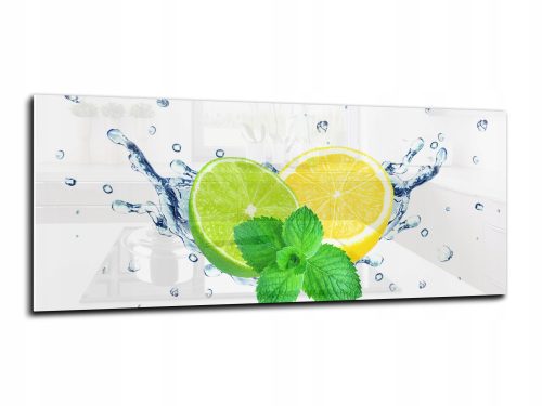 Steklena plošča za kuhinjo Lacobel 125x50 cm limonka