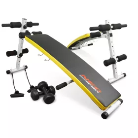  Neo-Sport gravitacijska vadbena klop z ekspanderji in hantlami
