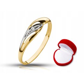 Zaročni prstan z diamantom 0,025 ct Si/G