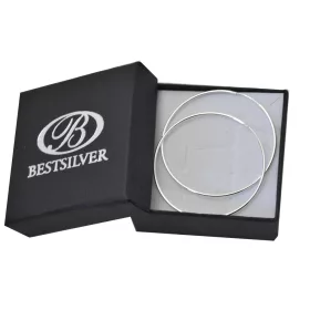  Najboljši srebrni uhani, srebrni obročki, 4 cm pr. 925