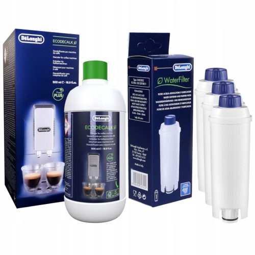 Vodni filter Delonghi EcoDecalk 500ml + 3x Filtr vode Delonghi SER3017 DLS C002