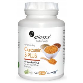   Kapsule Aliness Curcumin 3 PLUS z izvlečkom kurkume in črnim poprom – 60 kapsul