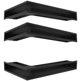   Kamin kotna rešetka LUFT/NP/9/40/45S/C Črna 600x400x90 3 Kosni Set