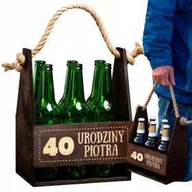 Nosilec za pivo z grawerom