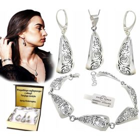 udovit komplet nakita iz srebra 925 s Swarovski kamnički