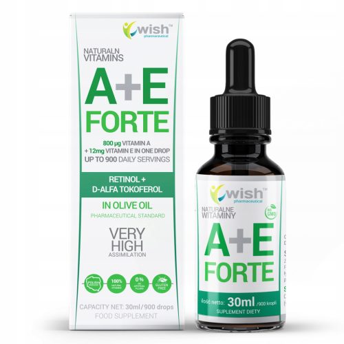 Naravni vitamin A + E Forte v kapljicah, 30 ml - 900 kapljic