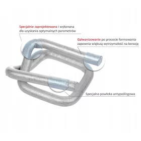 Zapenjalne sponke 16mm CB5 Klips PP 1000 kosov