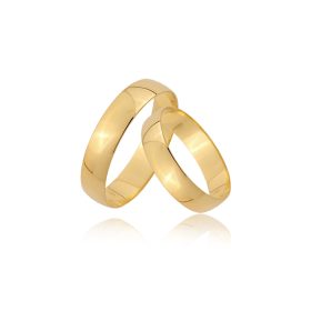 ZLATA POROČNA PRSTANA - KOMPLET PR 333 4mm BREZ ŠIVOV