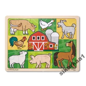  MELISSA DOUG FARMA LESENI MOZAIK PUZZLE 24 K.