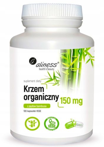Organski silicij iz bambusovih poganjkov - 150 mg, 100 VEGE kapsul