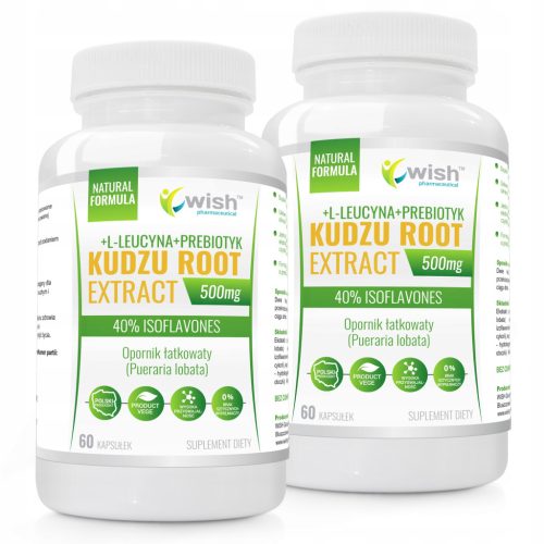 Ekstrakt korena kudzu 500mg 40% izoflavonov + L-Levcin + Prebiotik iz Wish Pharmaceutical