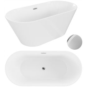   MEXEN Flavia ovalna akrilna kad, s sredinskim odtokom, 160 x 80 cm