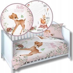   Plišasta otroška posteljnina 100 x 135 cm | 100% bombaž | Dinozaver, mucek, slon