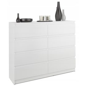 Moderen komod 120 x 40 x 98 cm mat bela