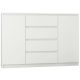 Komoda Moderni 140 x 40 x 98 cm Mat Bela