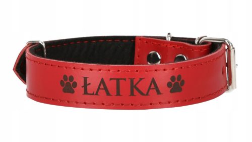 Usnjena pasja ovratnica z gravuro Bruno Leatherworks, velikost XL