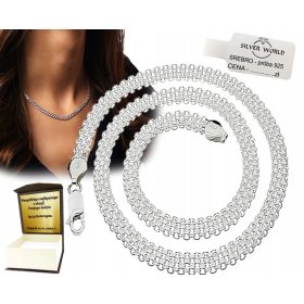    ŽENSKA VERIGICA IZ SREBRA 925, ELEGANTNA ITALIJANSKA OGRLICA + GRAVIRANJE