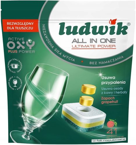 istilne tablete za pomivalne stroje Ludwik ALL IN ONE GRAPEFRUIT 41 kosov