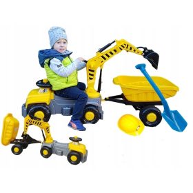 BJ Otroški traktor z lopato in prikolico