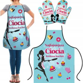   Kuhinjski predpasnik in rokavica darilo za teto, strica, teto