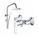 Baterija za tuš GROHE BauLoop + Set za tuširanje s tušem SLIM RAIN