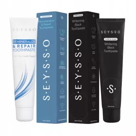   Optimized name: Seysso Belilna Zobna Pasta z Aktivnim Węglem 75ml

Optimized description: 
Seysso Belilna Zobna Pasta z Aktivnim Węglem je dvokomponentna remineralizacijska pasta, ki vsebuje aktivni o