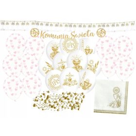   Komplet dekoracije za PRVO SVETO OBHAJILO s baloni in girlandami